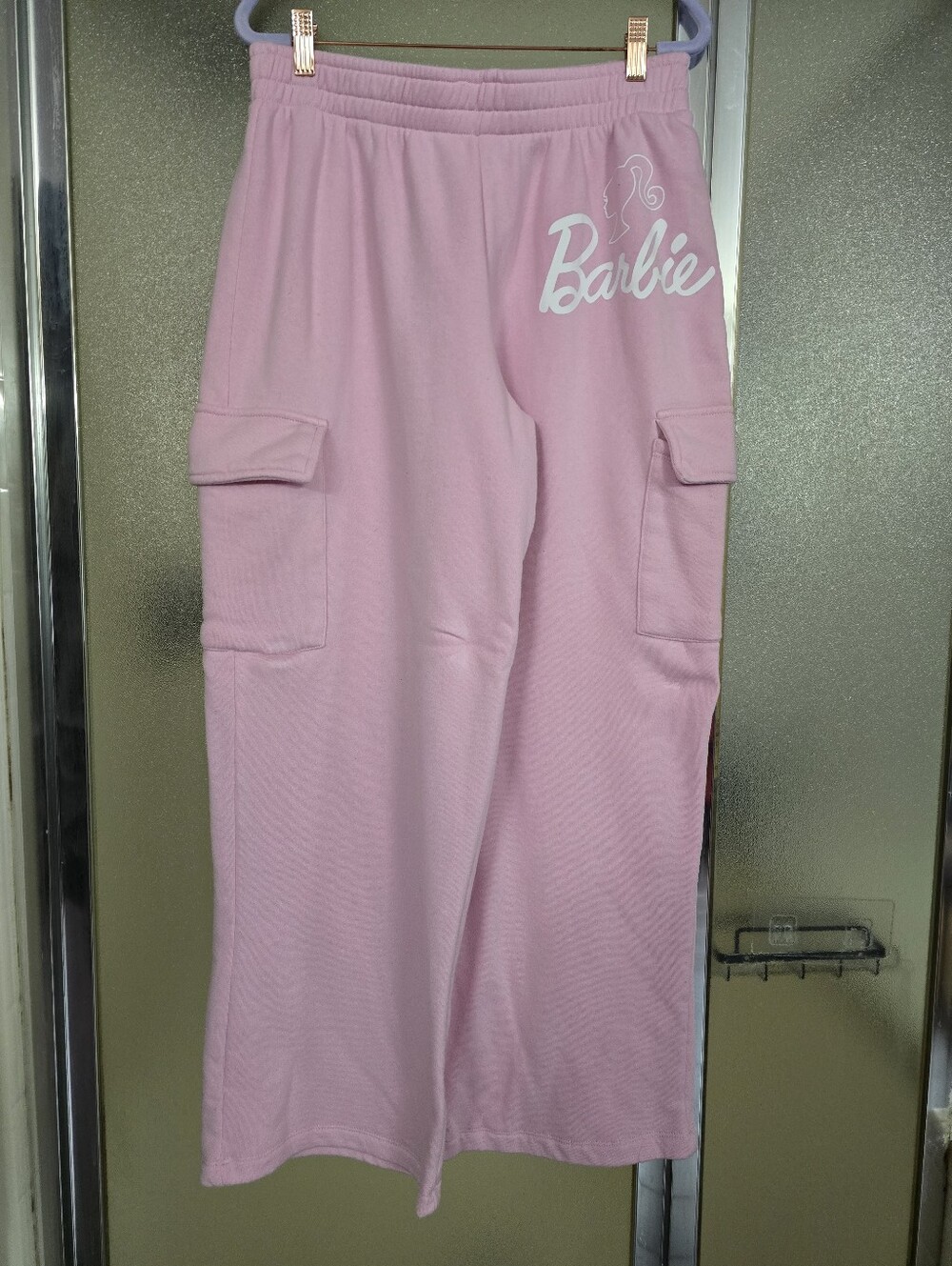 Barbie Light Pink Cargo Sweatpants with Logo